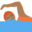 person swimming, medium-dark skin tone